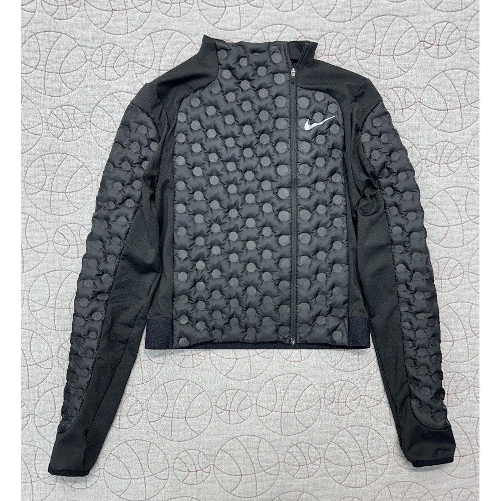 Nike Aeroloft Running Jacket Womens XS BV3847 010 Bomber Diagonal Zipper